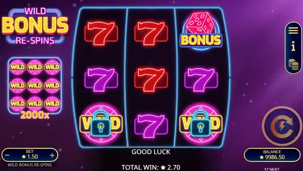 Wild Bonus Respins gameplay